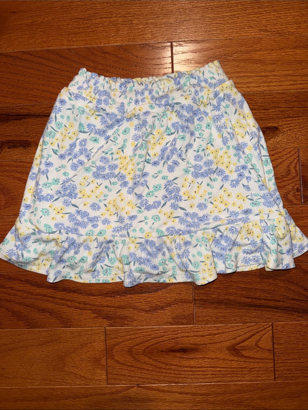 Bailey Lane Floral Ruffle Skort in Blue & Yellow 6/7